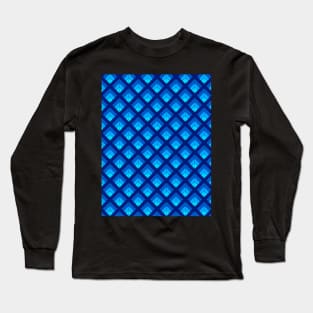 Abstract blue stripes Long Sleeve T-Shirt